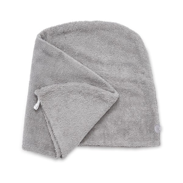 Šedé rychleschnoucí bavlněné ručníky na vlasy v sadě 2 ks 20x13 cm Quick Dry – Catherine Lansfield-image-2