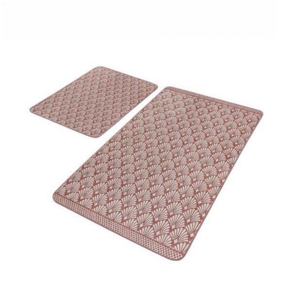 Hnědé sametové koupelnové předložky v sadě 2 ks 60x100 cm – Mila Home