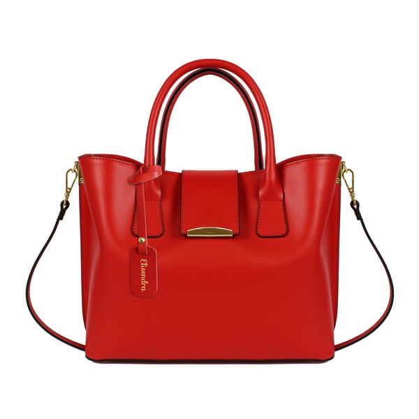 Červená kožená kabelka Maison Bag Candy
