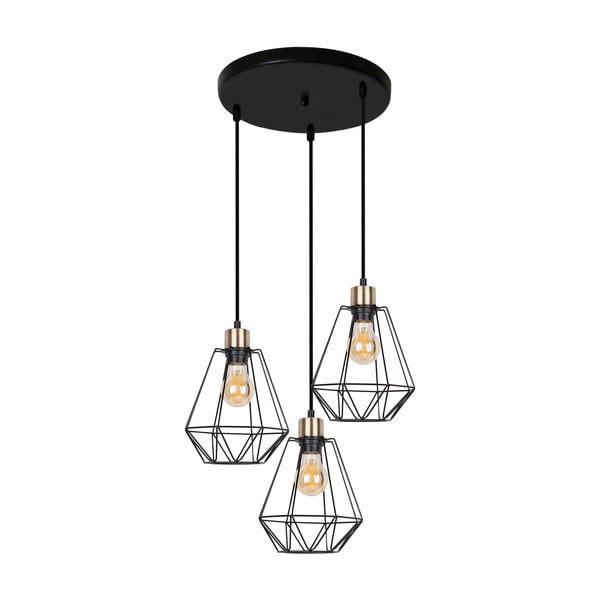 Černé kovové závěsné svítidlo Primo – Candellux Lighting