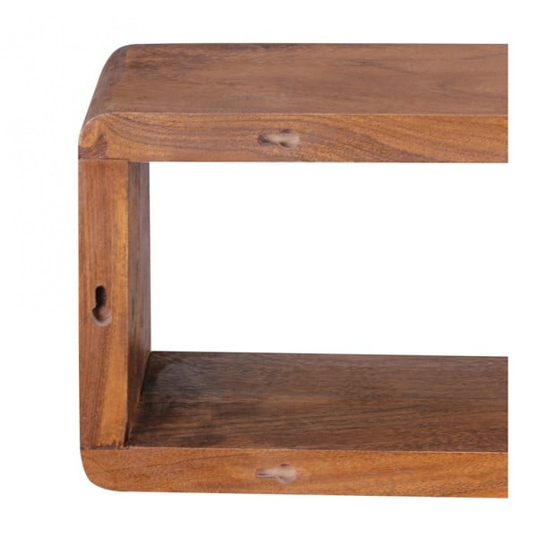 Sada 3 nástěnných polic z masivního sheeshamového dřeva Skyport BOHA-image-1