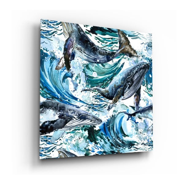Skleněný obraz Insigne Dance of the Whales, 60 x 60 cm