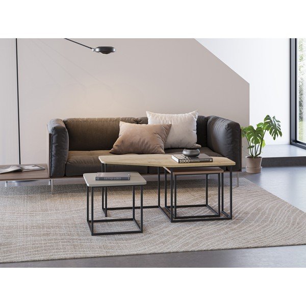 Konferenční stolky v sadě 3 ks 60x111,5 cm Zoya – Marckeric-image-1