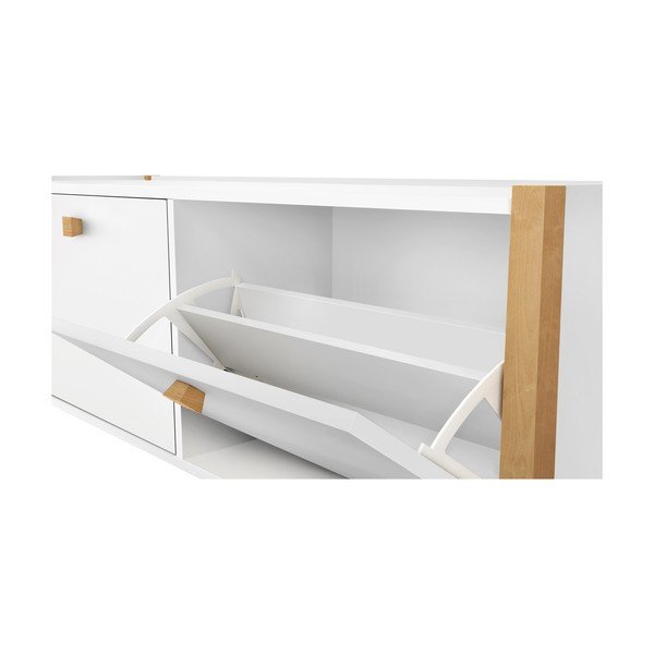 Bílý botník s lavicí Woodman Hannover-image-1