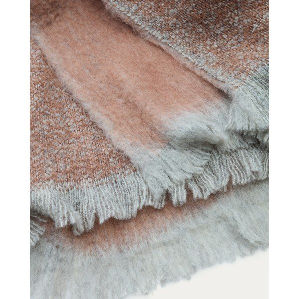 Deka v terakotové barvě s příměsí vlny 130x170 cm Rodin – Kave Home-image-1