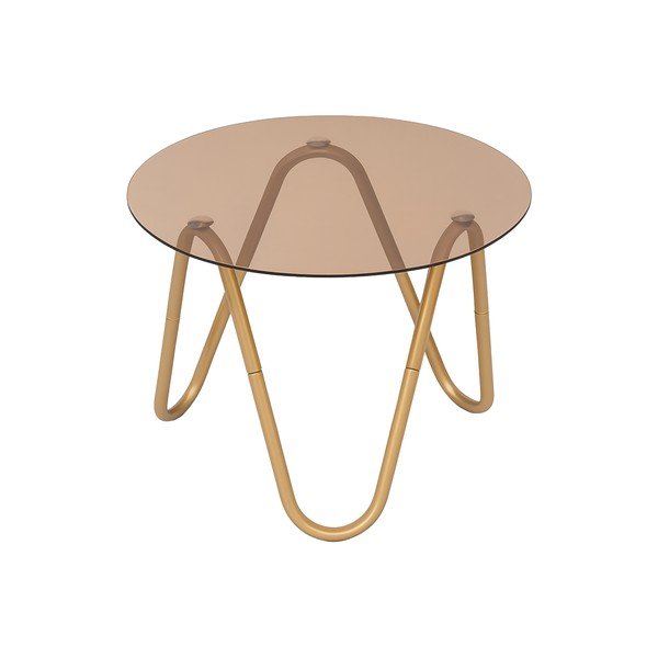 Kulatý odkládací stolek se skleněnou deskou ø 50 cm Ventana Round – Leitmotiv