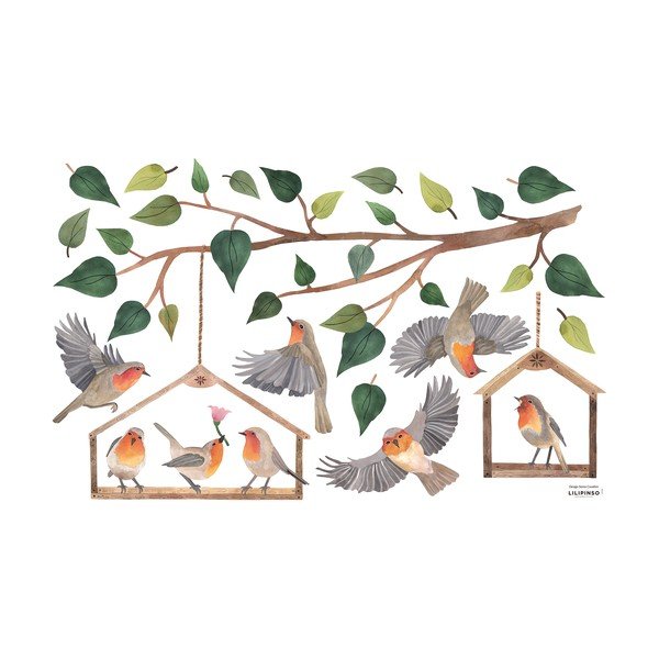 Arch samolepek 64x40 cm Robins Redbreast – Lilipinso