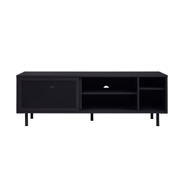 Černý kovový TV stolek 160x55x45 cm Veep – Unique Furniture-image-2