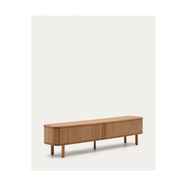 TV stolek v dekoru jasanu v přírodní barvě 200x50x40 cm Mailen – Kave Home-image-2