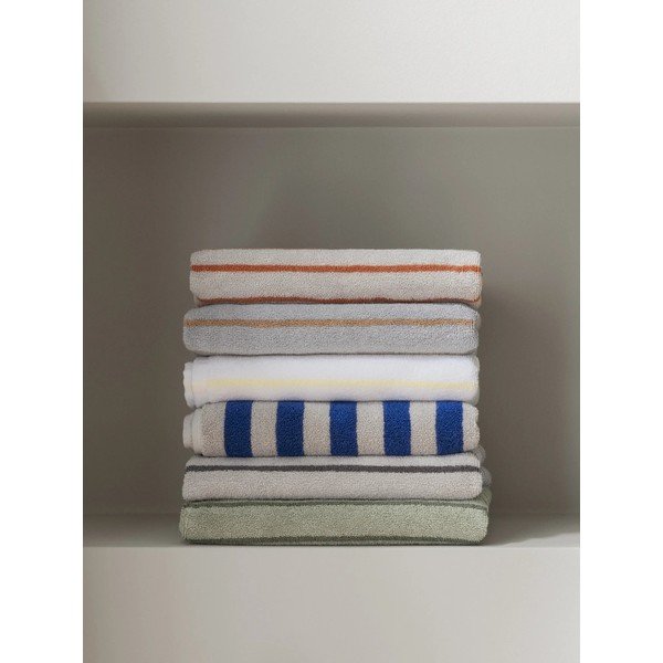 Modré/krémové froté ručníky v sadě 2 ks z bio bavlny 30x50 cm Arto – Blomus-image-2