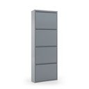Světle šedý kovový výklopný botník 50x136x15 cm Ode – Kave Home