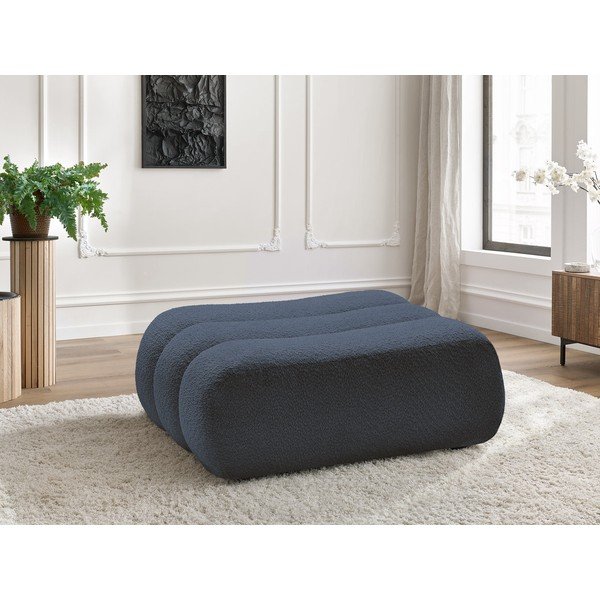 Tmavě modrá podnožka z textilie bouclé Azra – Bobochic Paris-image-1