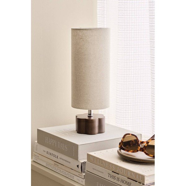 Hnědá/béžová lněná stolní lampa (výška 33,5 cm) Joline – Ellos Home-image-2