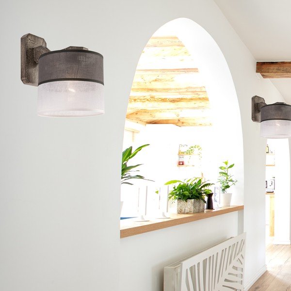 Šedé nástěnné svítidlo ø 16 cm Andrea – LAMKUR-image-1