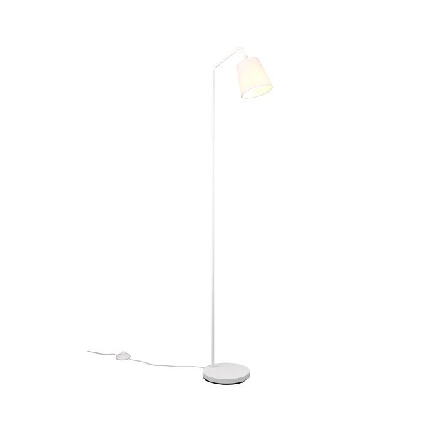 Bílá stojací lampa s textilním stínidlem (výška 148 cm) Buddy – Reality-image-2