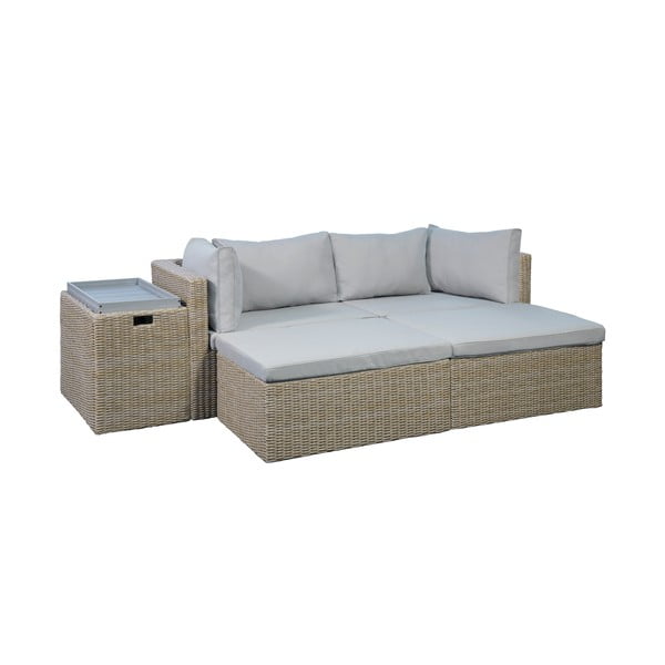 Zahradní lounge set v béžové a světle hnědé barvě Modular – Unique Furniture