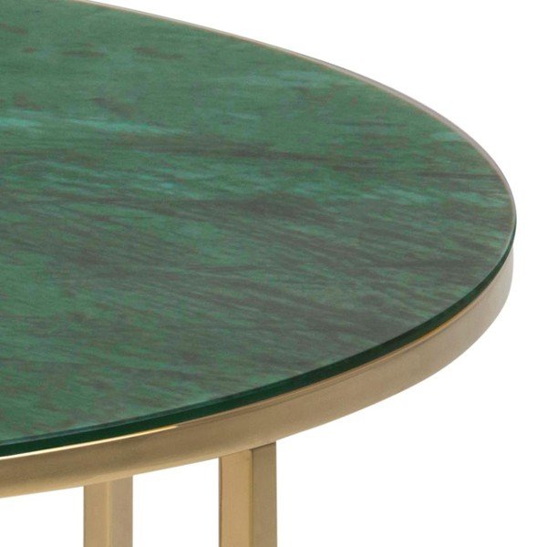 Zelený kulatý konferenční stolek ø 80 cm Alisma - Actona-image-1