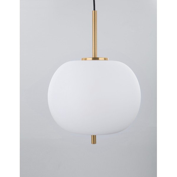 Bílé/v mosazné barvě skleněné závěsné svítidlo ø 30 cm Lato – Nova Luce-image-2