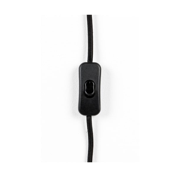 Černé nástěnné svítidlo White Label Lea-image-3