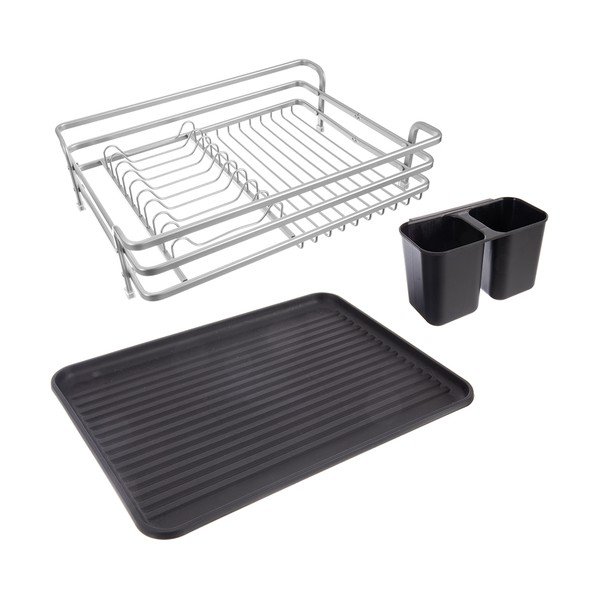 Černobílý kovový odkapávač 43x32 cm Deluxe – Orion-image-2