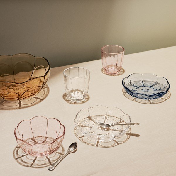 Světle růžové skleněné misky v sadě 2 ks ø 13 cm Lily – Holmegaard-image-1