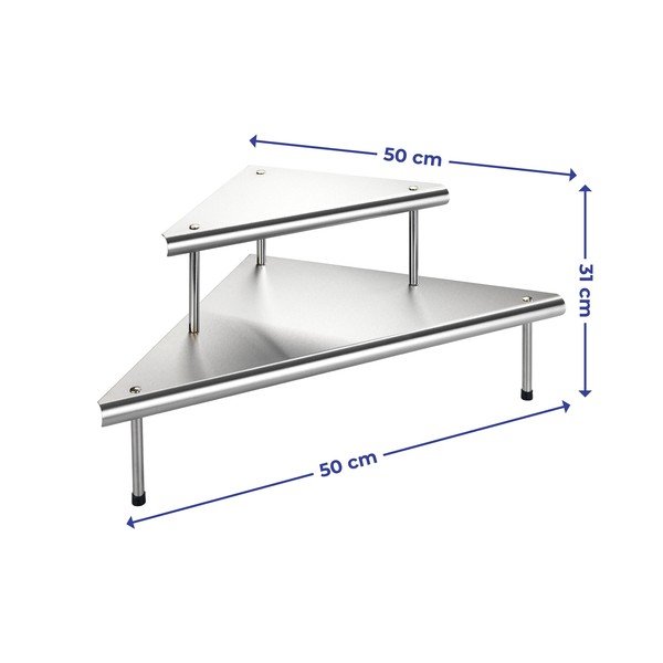 Přídavná polička z nerezové oceli Massivo - Maximex-image-3