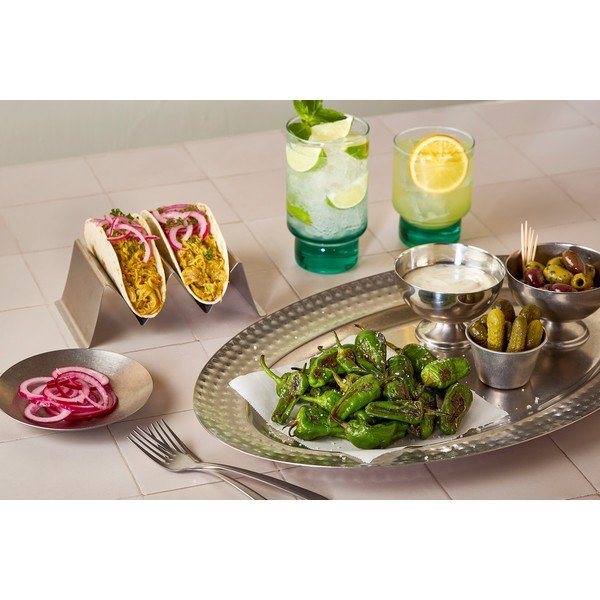 Servírovací stojan na tacos z nerezové oceli 10x19 cm Serve – BonBistro-image-2