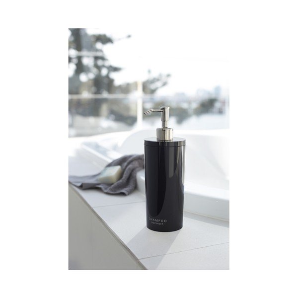 Černý plastový dávkovač mýdla 500 ml Round – YAMAZAKI-image-1