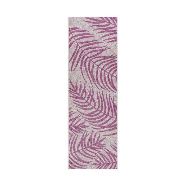 Růžovo-béžový venkovní běhoun NORTHRUGS Palmera, 70 x 300 cm