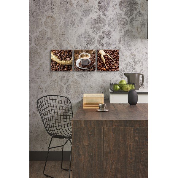 Sada 3 obrazů Styler Glasspik Set Coffee Uno-image-1