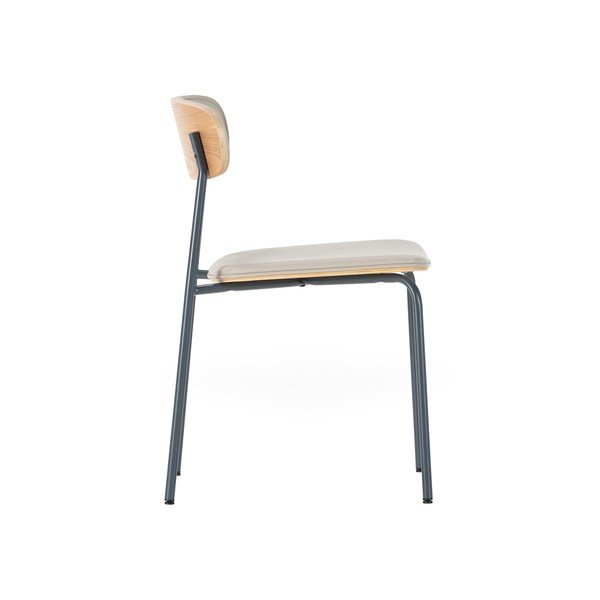 Béžové čalouněné stohovatelné jídelní židle v sadě 2 ks Saula – Marckeric-image-3