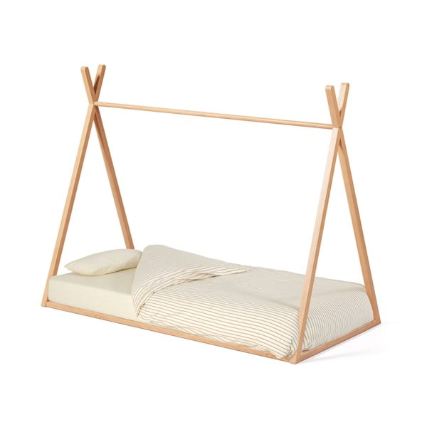 Domečková dětská postel z bukového dřeva s roštem 90x190 cm v přírodní barvě Maralis – Kave Home-image-3