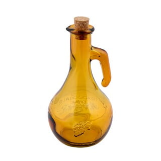 Žlutá láhev na ocet z recyklovaného skla Ego Dekor Di Vino, 500 ml