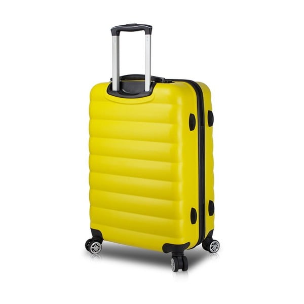 Žlutý cestovní kufr na kolečkách s USB portem My Valice COLORS RESSNO Pilot Suitcase