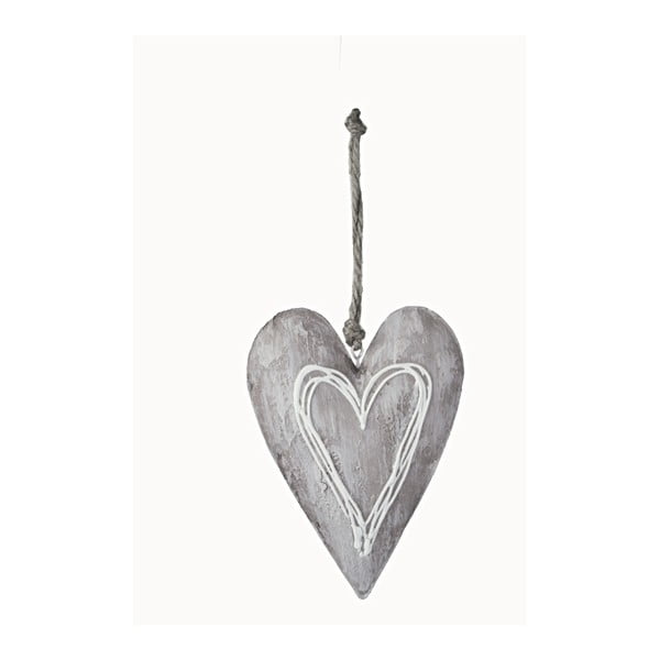 Závěsné dekorativní srdce Ego Dekor, výška 14 cm