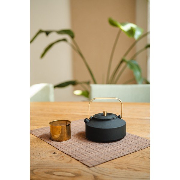 Černá konvice na čaj z litiny se sítkem 1 l Shangdong – Bredemeijer-image-2