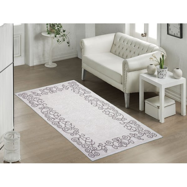 Šedobéžový bavlněný koberec Vitaus Orkide, 60 x 90 cm-image-1