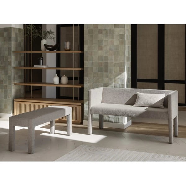 Béžová lavice z textilie bouclé Sitta – Blomus-image-3