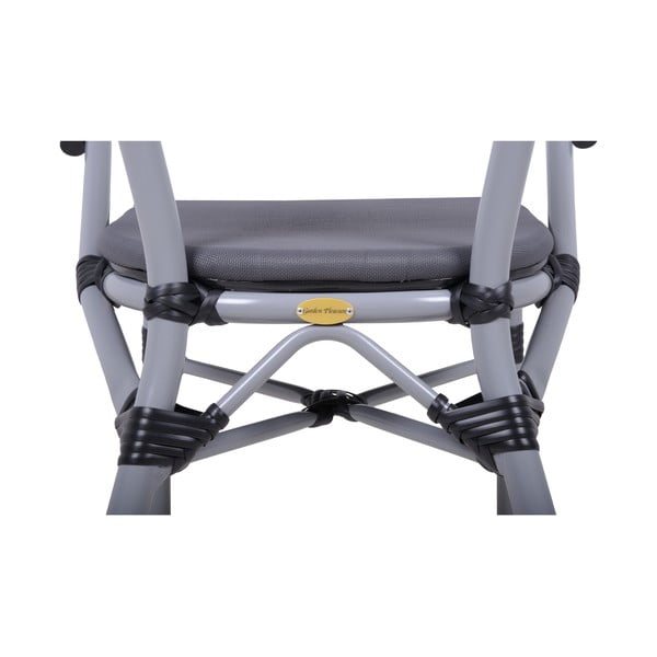Šedá kovová zahradní židle Toskana – Garden Pleasure-image-2