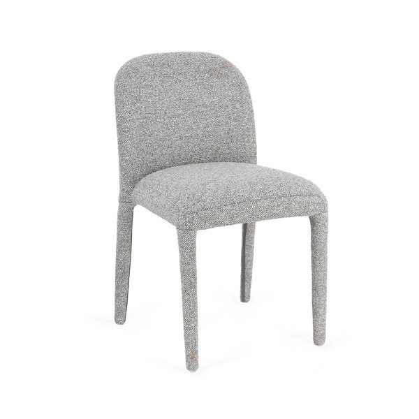 Šedá jídelní židle z materiálu bouclé Antara – Bizzotto