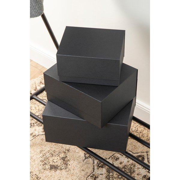 Kartonové úložné boxy s víkem v sadě 3 ks Ilse – Bigso Box of Sweden-image-1