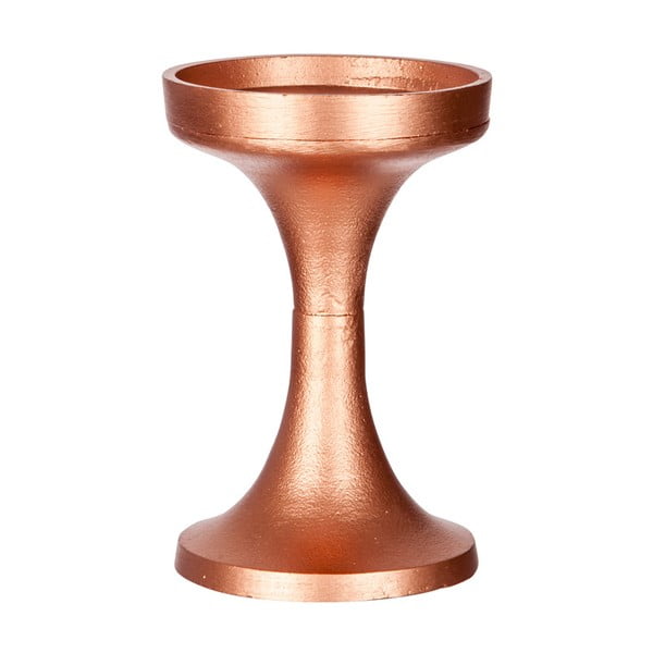 Stojan na svíčku J-Line Metal Copper, 16 cm