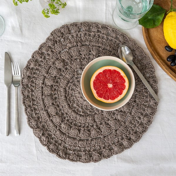 Prostírání s příměsí bavlny ø 35 cm Crochet – Rex London-image-3