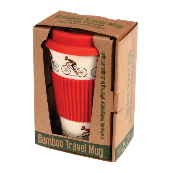 Bambusový cestovní hrnek s červenými detaily Rex London Le Bicycle, 400 ml-image-2