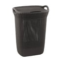 Tmavě šedý koš na prádlo Curver Knit Hamper, 57 l