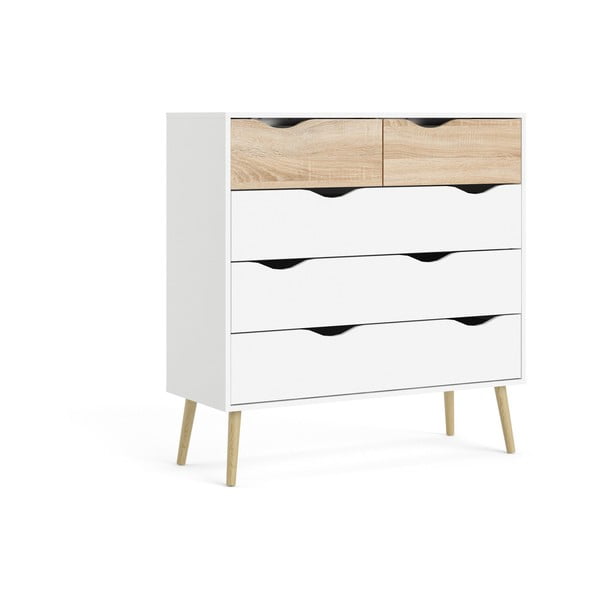 Bílá komoda Tvilum Oslo, 99 x 101 cm-image-2