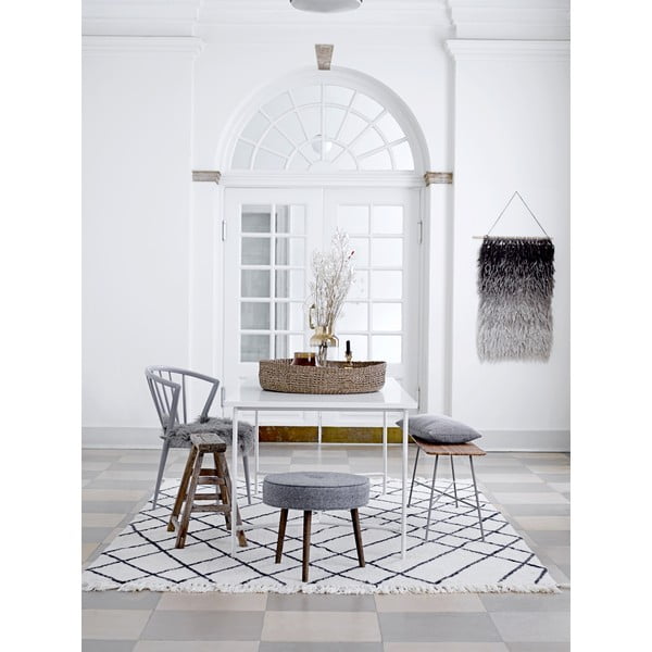 Bílý vlněný koberec Bloomingville Geo, 200 x 300 cm-image-3