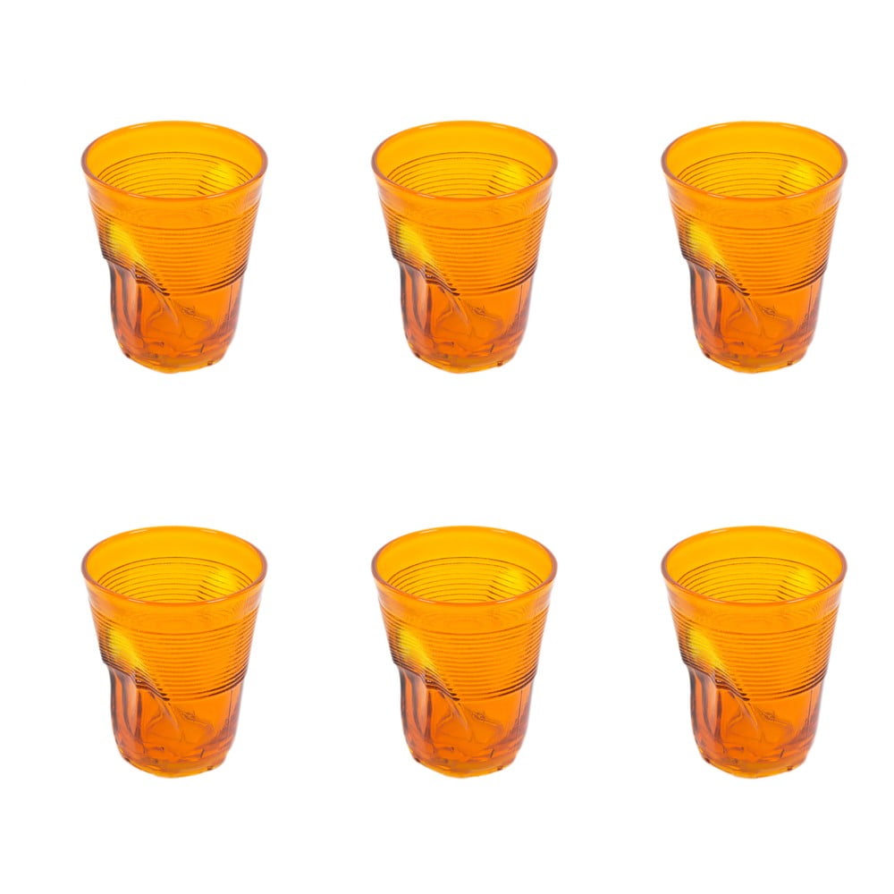 Sada 6 sklenic Kaleidos 360 ml, oranžová