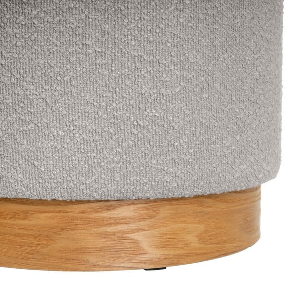 Světle šedé taburety v sadě 2 ks z textilie bouclé – Casa Selección-image-3