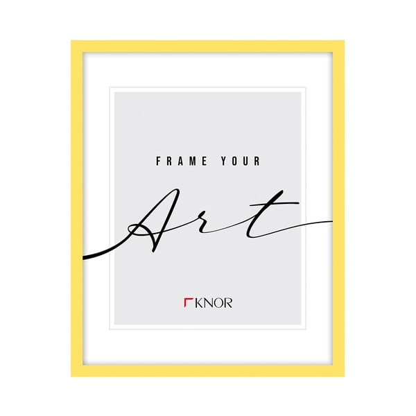 Žlutý stojací/na zeď rámeček 12x17 cm – knor-image-1